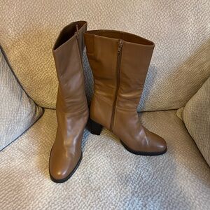 comfortview Brown Heeled Boots